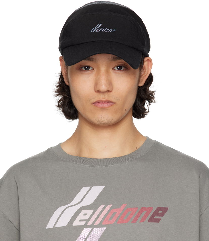 Kapa We11done We11done Jersey Scarf Cap Crna | WD-AH1-25-433-U-BK