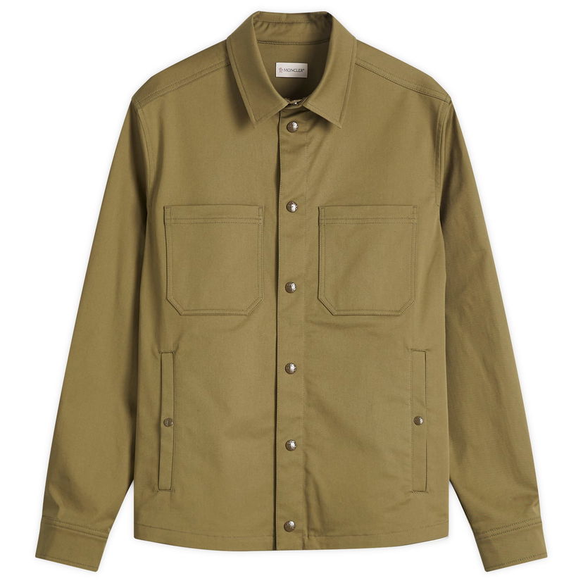 Košulja Moncler Moncler Gabardine Cotton Shirt Zelena | 2F000-22-57448-81M