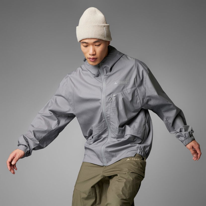 Vjetrovka adidas Performance Terrex Xploric Siva | HBN10
