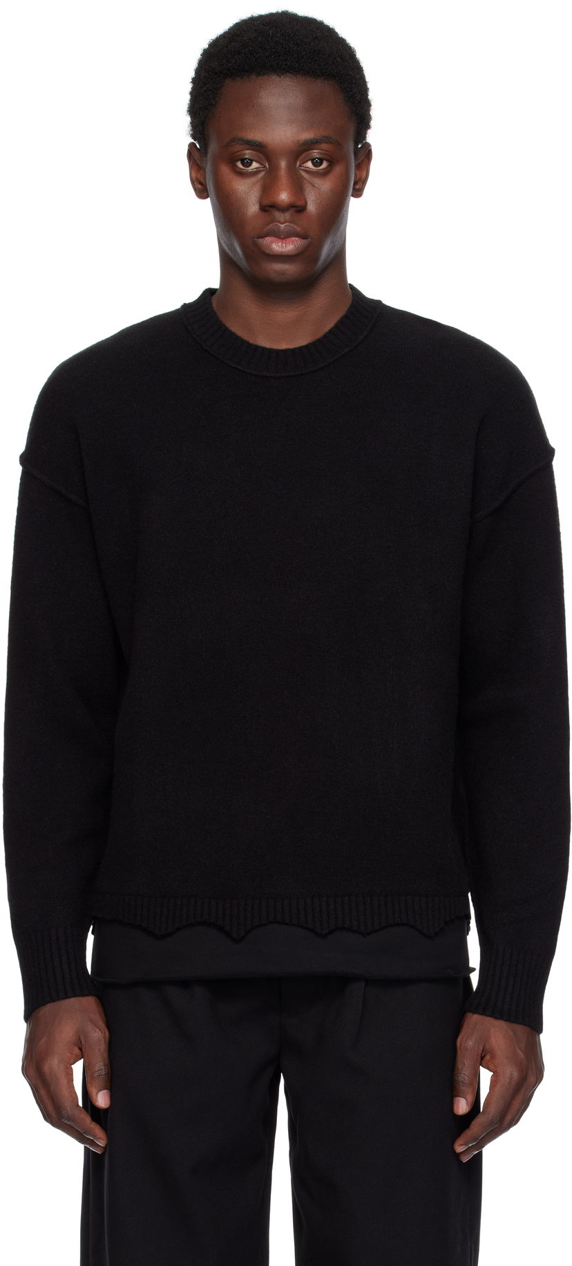 Džemper izzue Izzue Layered Sweater Crna | IZXKNN4123W4NCCX