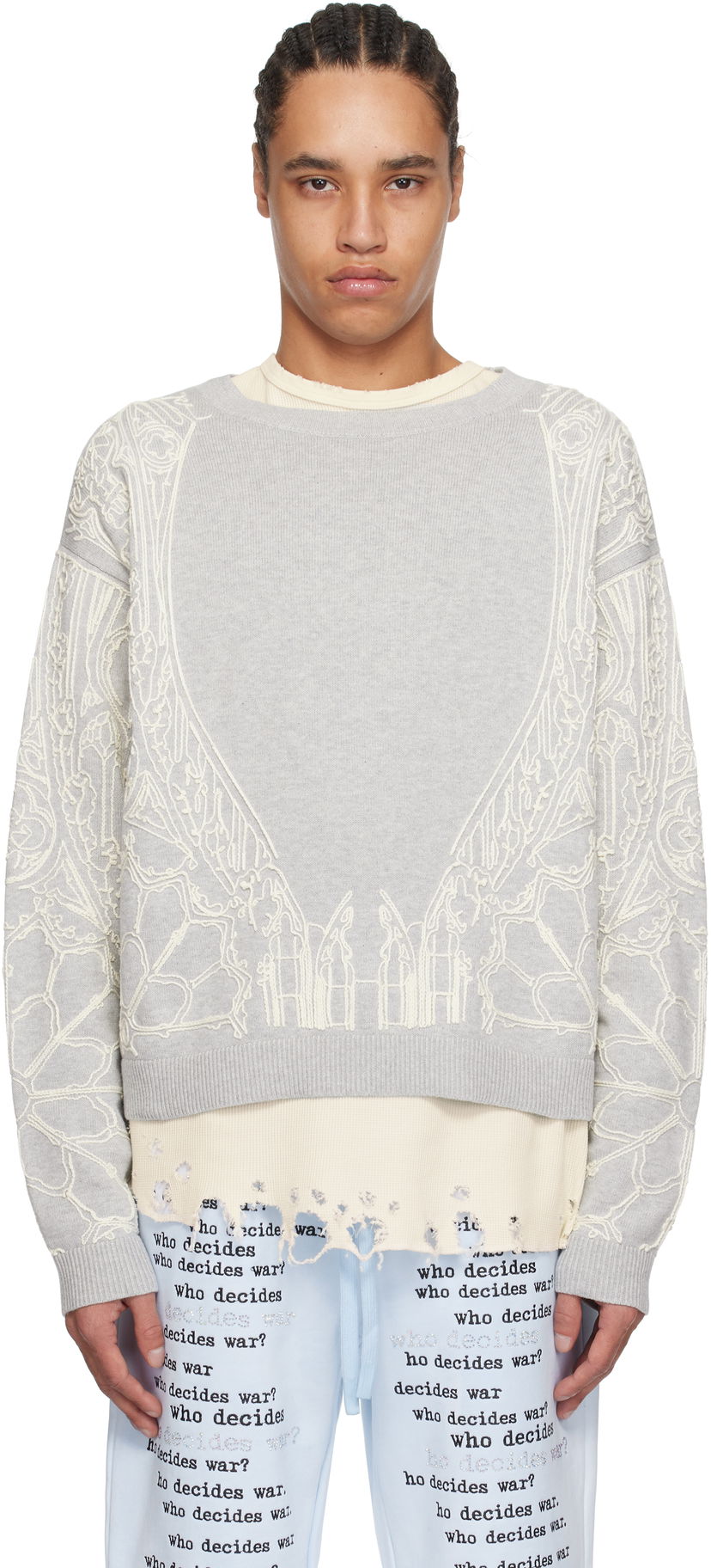 Džemper Who Decides War Who Decides War Notre Dame Sweater Siva | 1110440021SS25