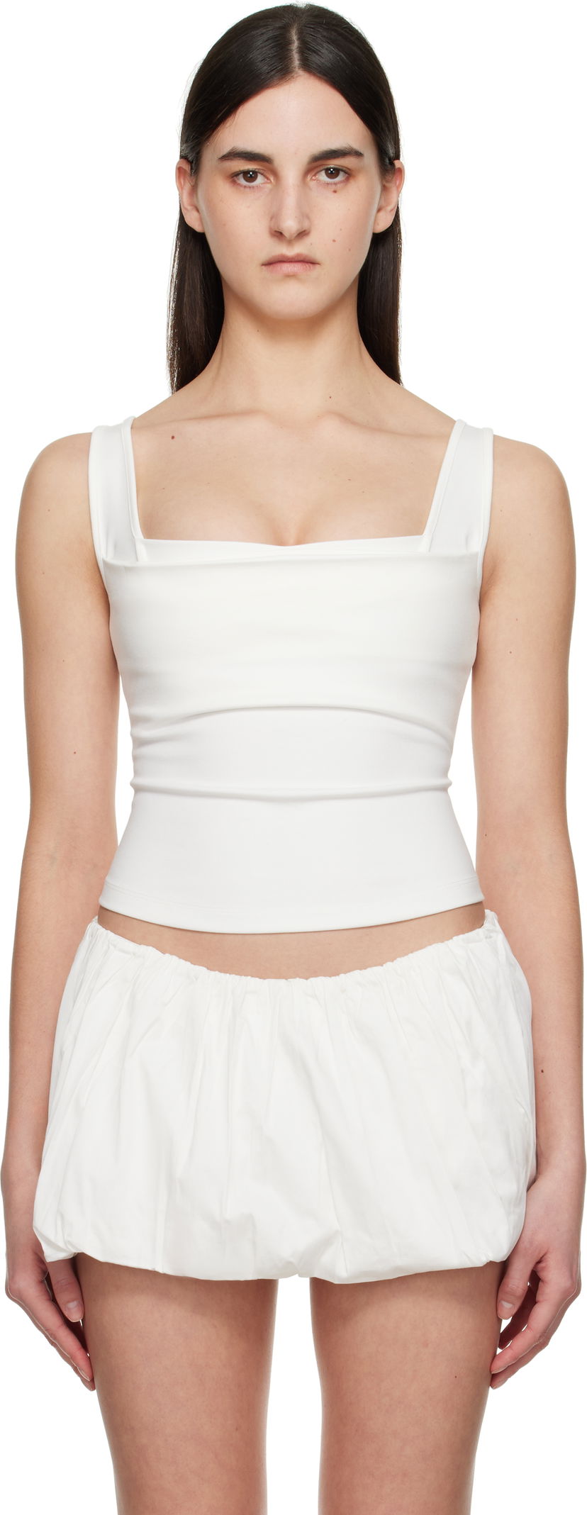 Majica bez rukava Miaou Miaou Luna Tank Top Bijela | 7110PONDOV