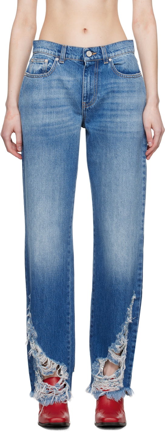 Jeans Stella McCartney Stella McCartney Distressed Jeans Plava | 6D00293SPH26