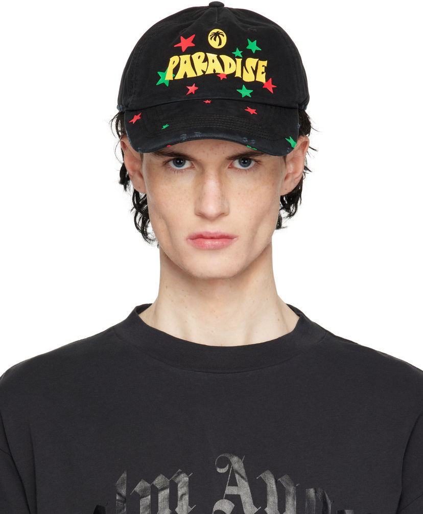 Kapa Palm Angels 'Paradise' Palm Baseball Cap Crna | PMLB108S25FAB0031018