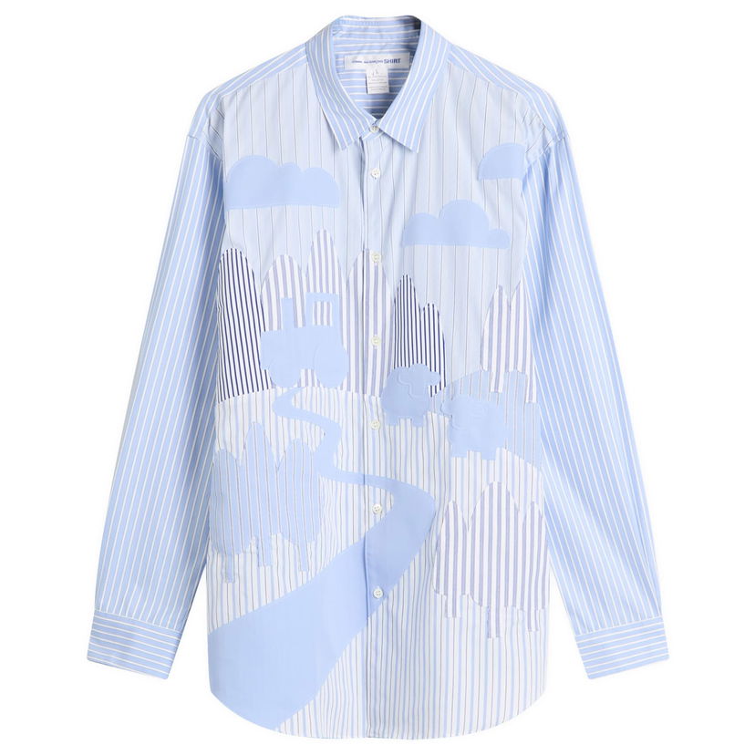 Košulja Comme des Garçons SHIRT YD Stripe Shirt Plava | FP-B048-051-1