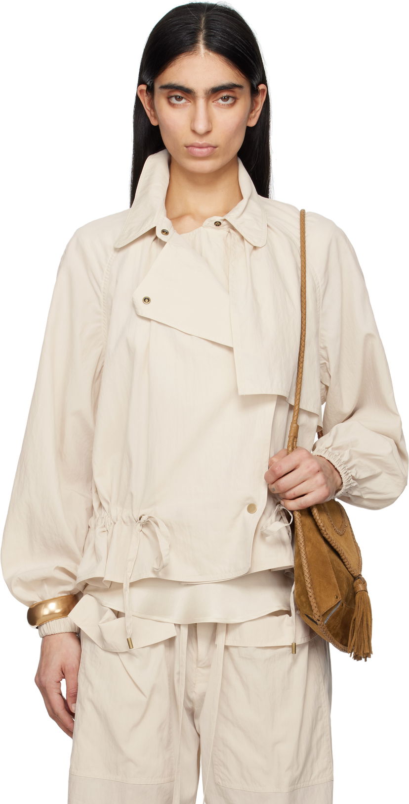 Vjetrovka ISABEL MARANT Isabel Marant Gwenola  Jacket Bež | VE0514FA-C2G01I