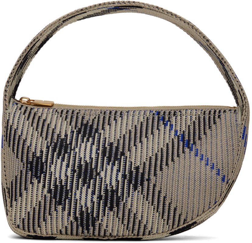 Odjeća Burberry Off-White Check Mini Knitted Bag Siva | 8095374