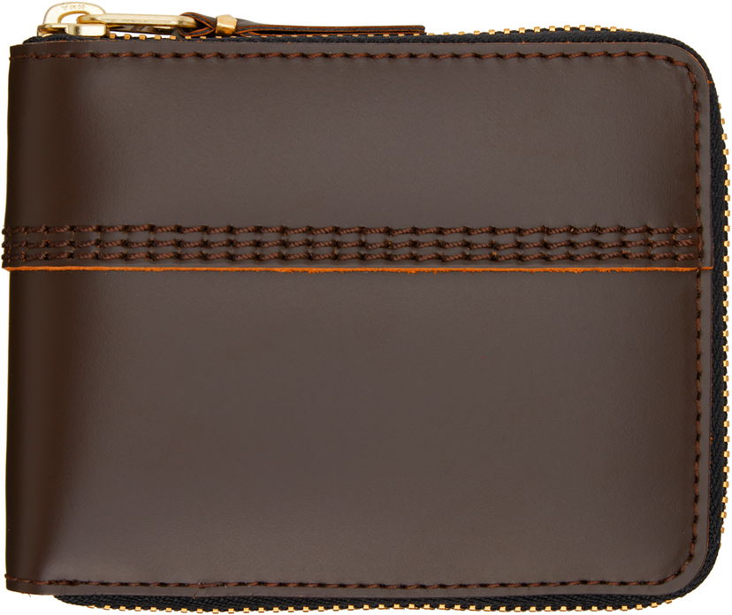 Novčanik Comme des Garçons COMME des GARÇONS Triple Stitch Zip Wallet Smeđa | SA7100TS