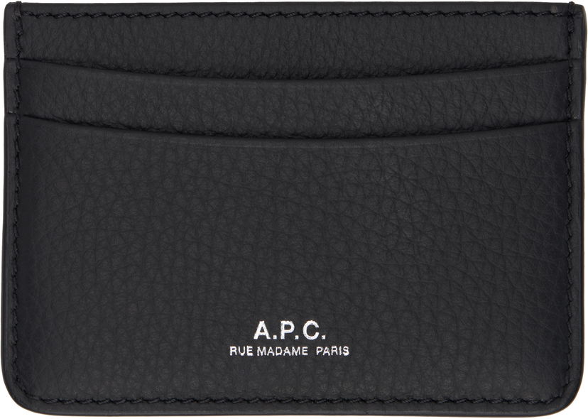 Novčanik A.P.C. A.P.C. André Leather Card Holder Crna | PXCBC-H63028