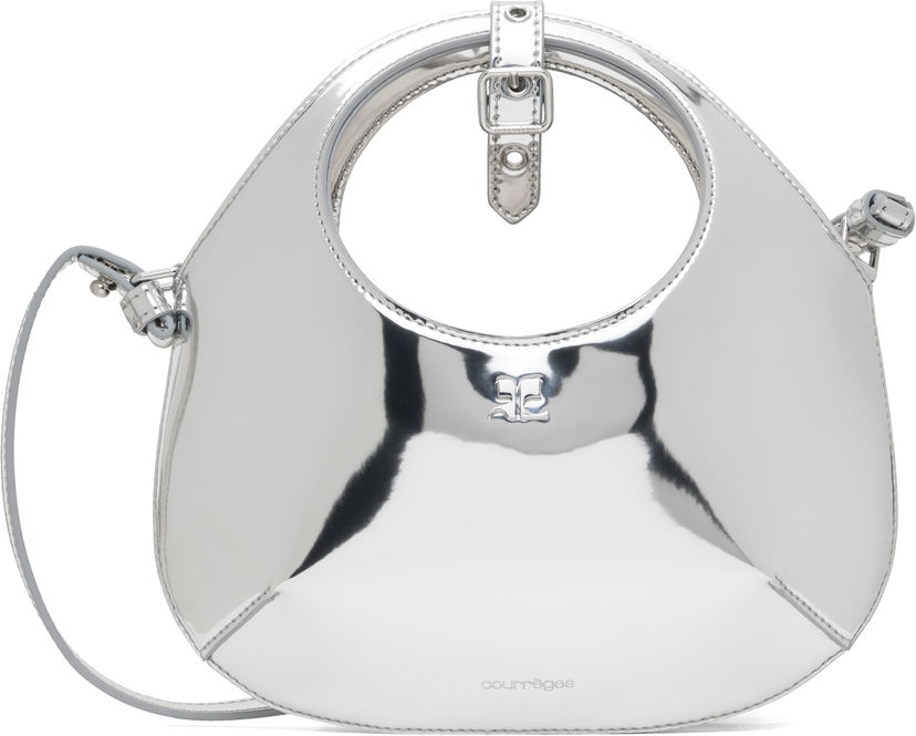 Torba za rame Courrèges Mini Mirror Effect Shoulder Bag Metalik | 324GSA126PU0017