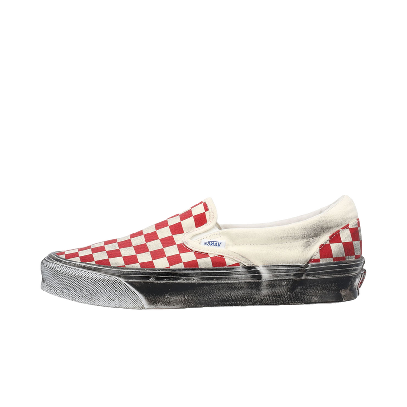 Tenisice i cipele Vans Vault UA OG Classic Slip-On LX Stressed Red Checkerboard Crvena | VN0A32QN9Y1