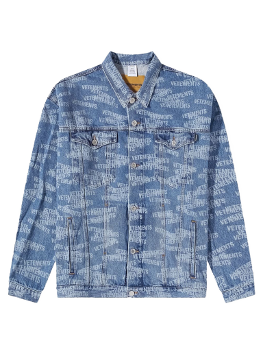 Jakna VETEMENTS Stamped Logo Denim Jacket Plava | UA53JA750L