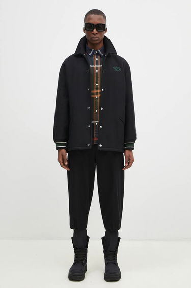 Bomber jakna MAISON KITSUNÉ Black Varsity Jacket Crna | NM02120WM0026, 6