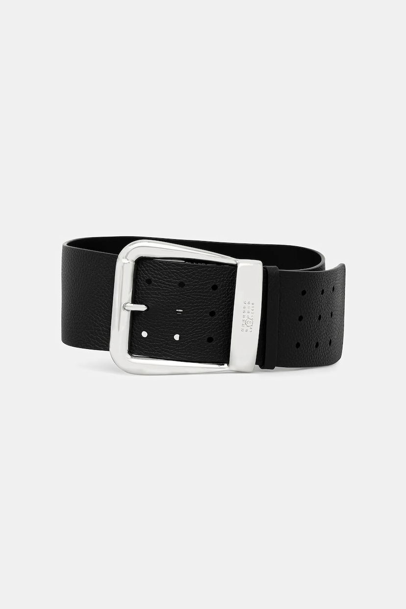 Pojasevi Maison Margiela MM6 Maison Margiela Leather Belt Crna | SA5TP0016.P8326.T8013