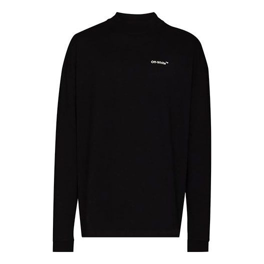 Džemper Off-White Off-White FW21 Logo Loose Fit Long Sleeves T-Shirt Crna | OMAB032C99JER0011001