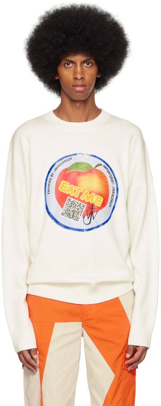 Džemper JW Anderson 'Eat Me' Sweater Bijela | KW0804-YN0243