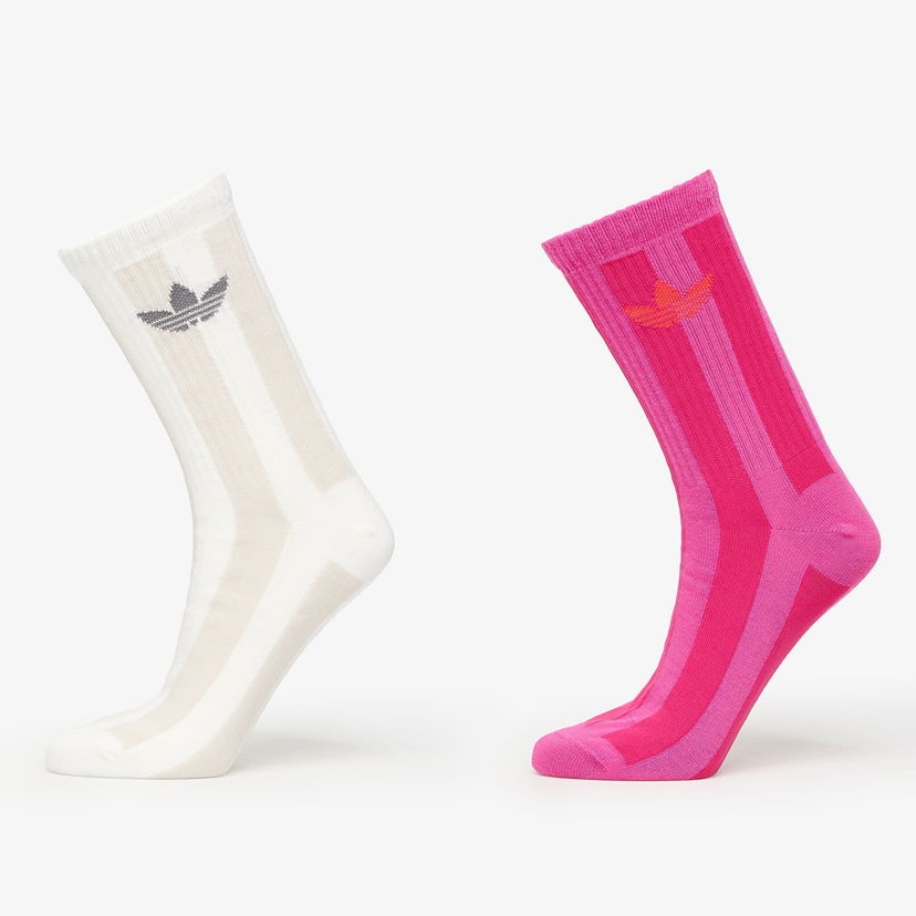 Čarape adidas Originals Adidas Striped Crew Socks 2-Pack Bijela | JW2987
