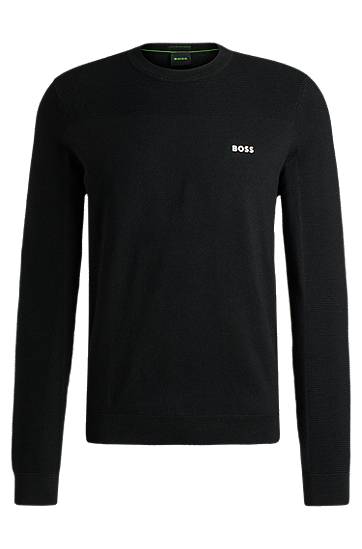 Džemper BOSS BOSS Crew-Neck Dry-Flex Sweater Crna | 50498559
