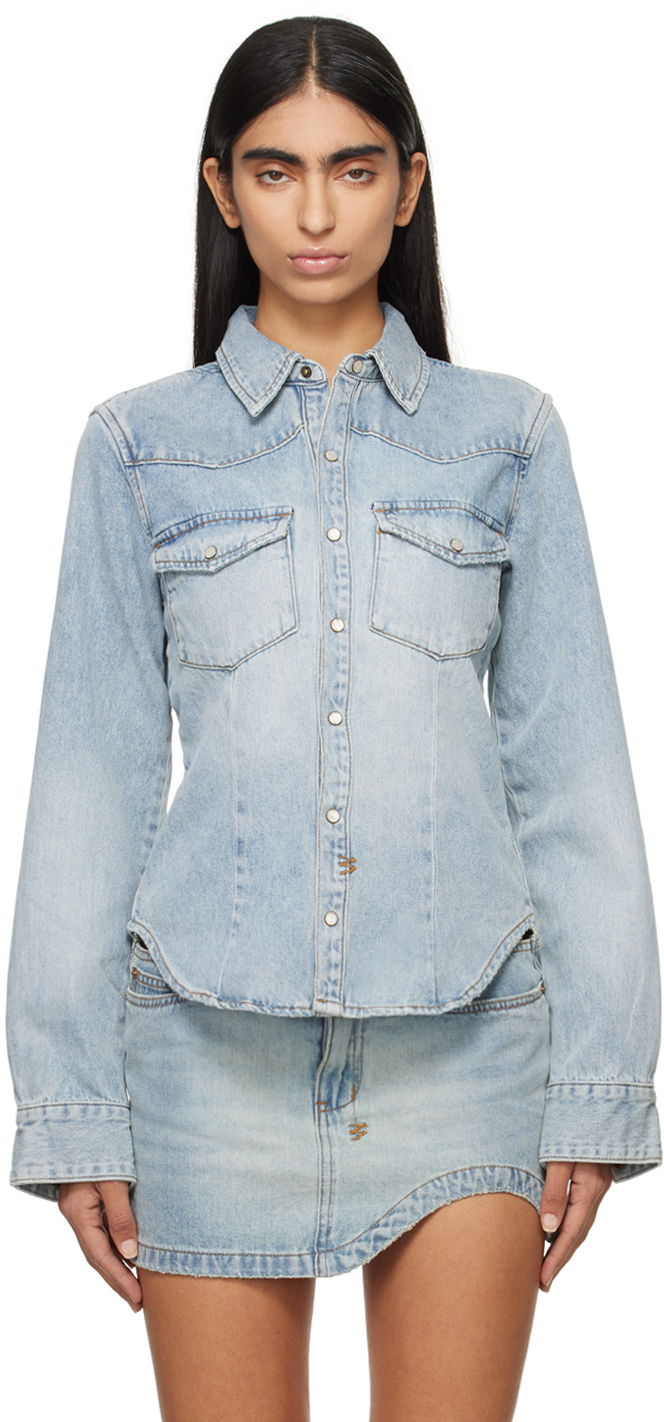 Košulja Ksubi Long Sleeve Denim Shirt Plava | WEX24SH002