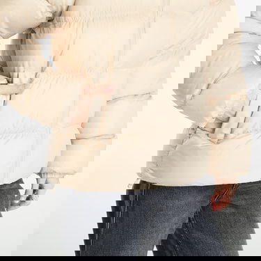 Pernata jakna adidas Originals Adicolor Short Puffer Jacket Bež | JX2947, 2