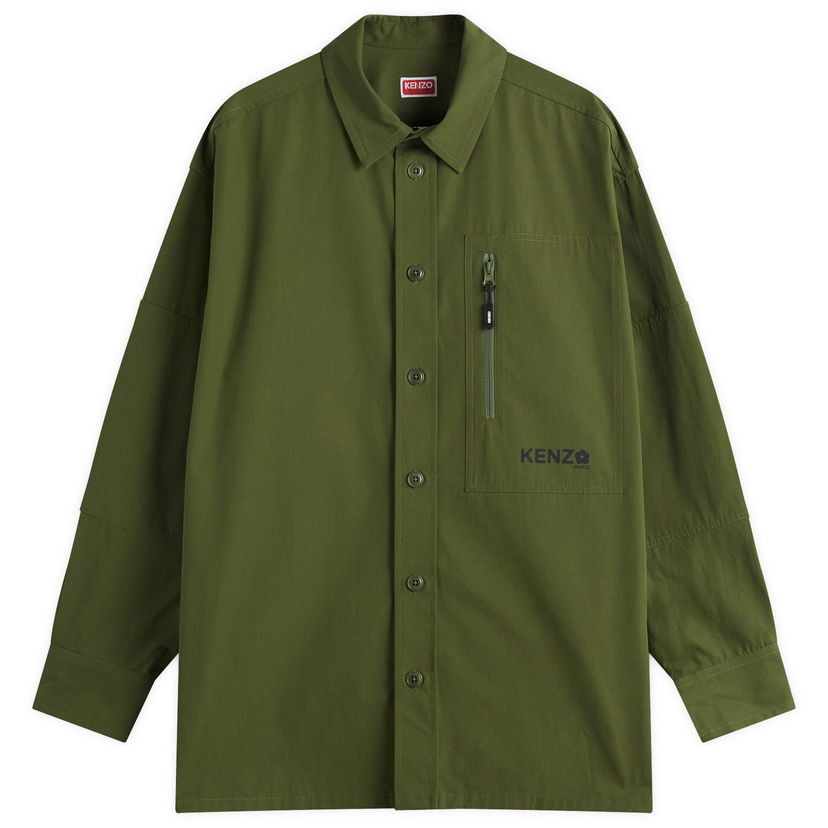 Košulja KENZO Kenzo Boke Flower 2.0 Technical Oversized Shirt, Size Large Zelena | FF55CH5049LP-50