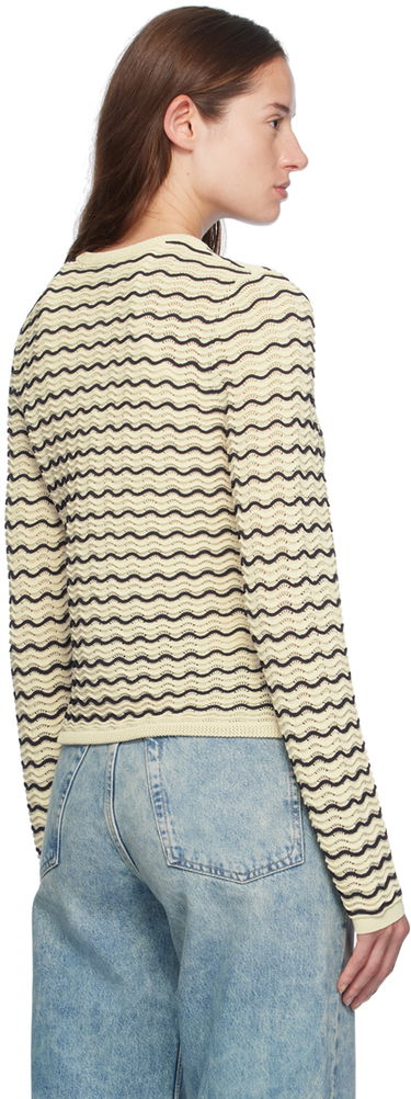 Džemper rag & bone rag & bone Elisa Wavy Knit Cardigan Bež | WAS24F068UG68, 2