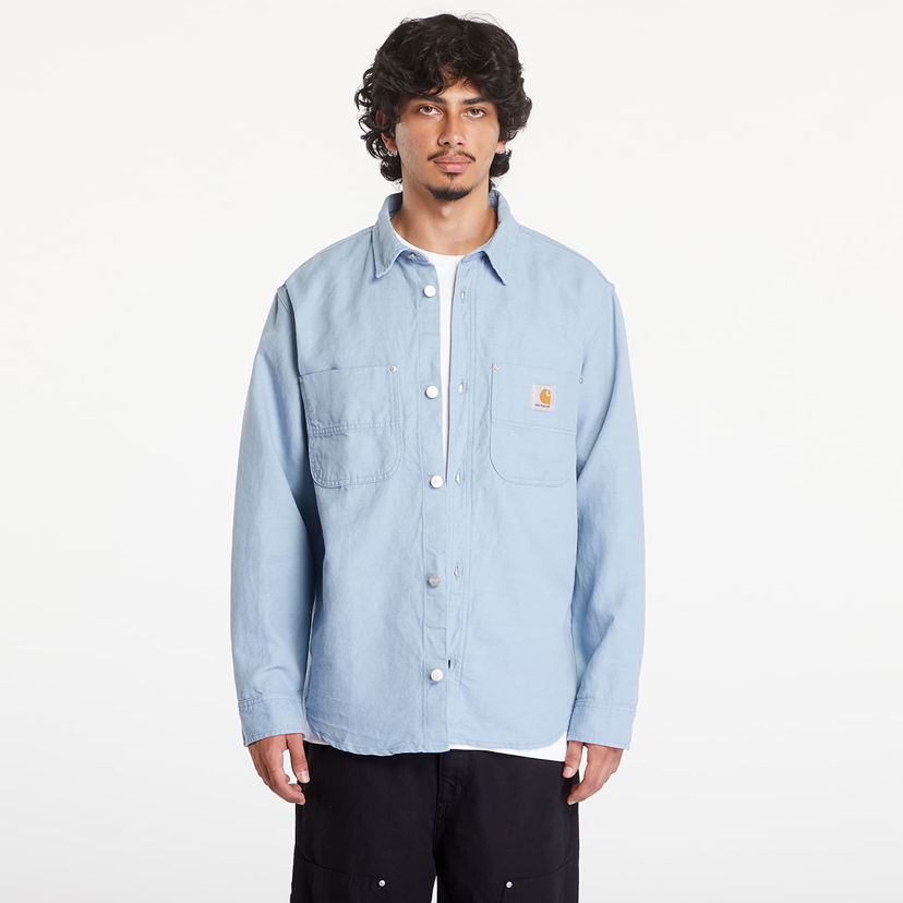 Jakna Carhartt WIP Walter Shirt Jacket UNISEX Misty Sky Rinsed Plava | I033578.0W902