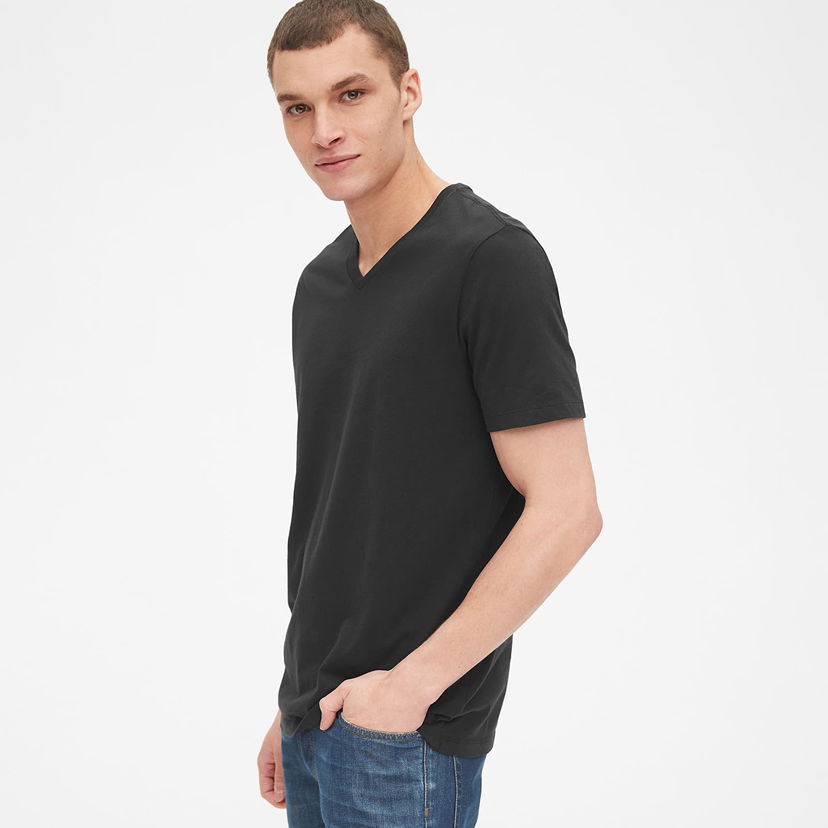 Majica kratkih rukava GAP T-shirt Classic Vneck Tee True Black M Crna | 440768-03