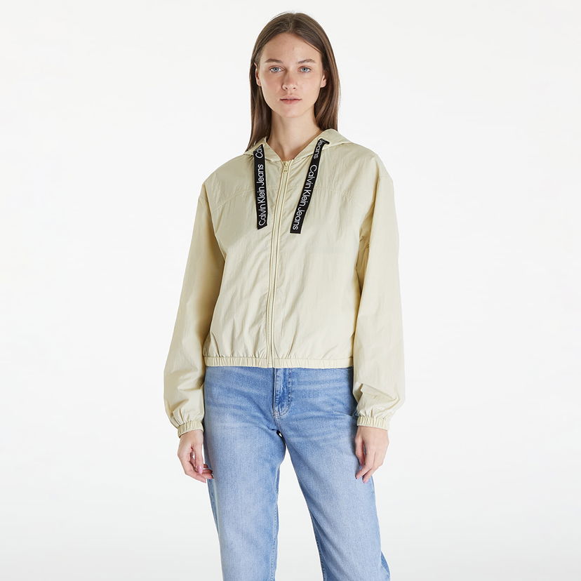 Vjetrovka CALVIN KLEIN Jeans Logo Drawstring Windbreaker Green Haze Zelena | J20J223353 LFU