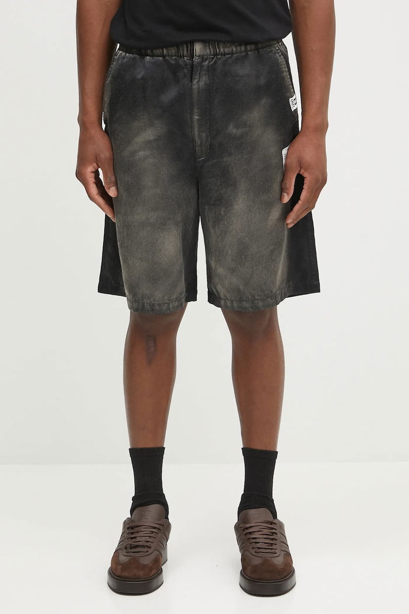 Kratke hlače Maison MIHARA YASUHIRO Maison MIHARA YASUHIRO Aged Satin Shorts Crna | J14PT143