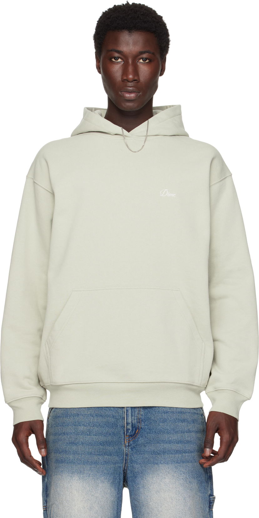 Dukserice Dime Dime Cursive Small Logo Hoodie Zelena | DIMESU2537CHA