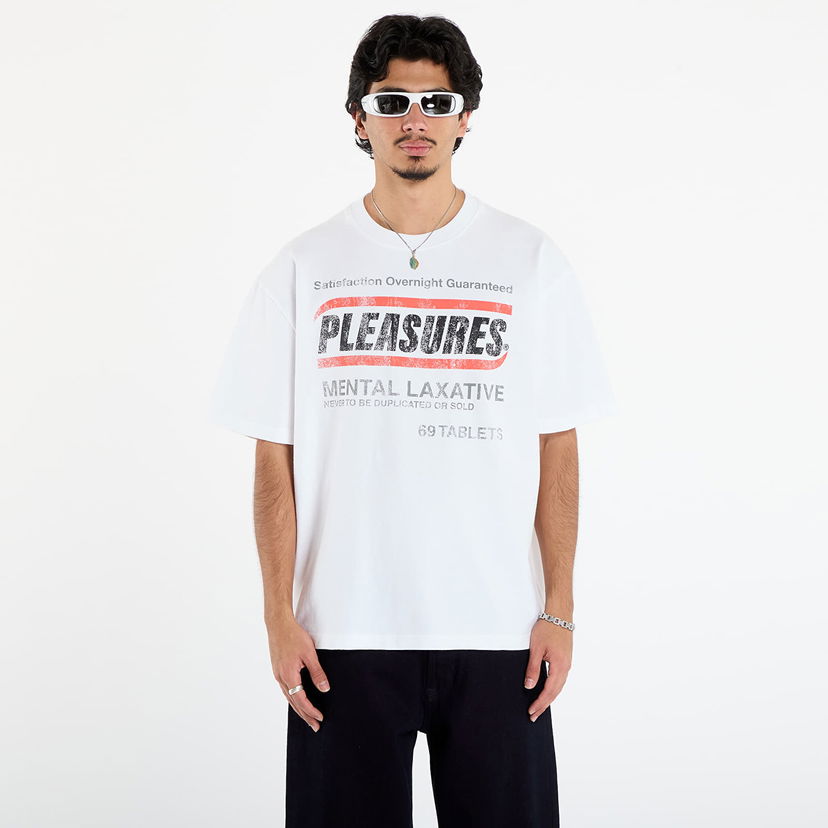 Majica kratkih rukava Pleasures PLEASURES Relief Heavyweight Vintage T-Shirt Bijela | P25F041-WHITE