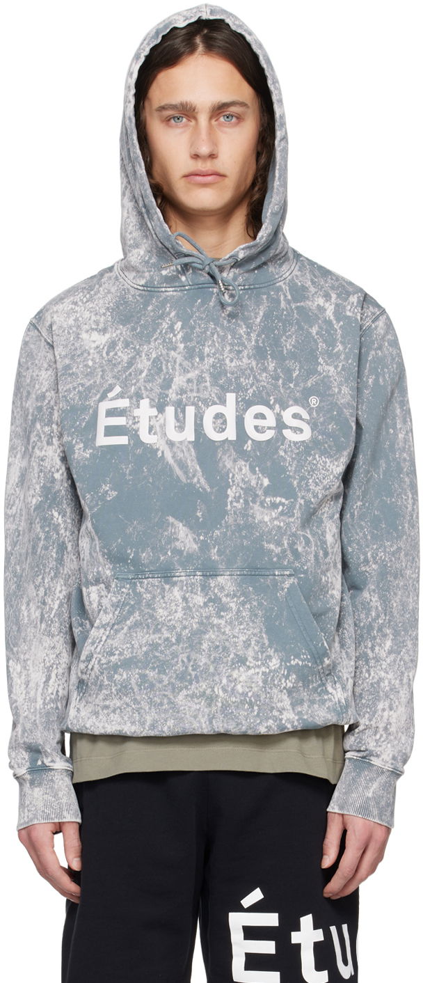Dukserice Études Klein Acid Wash Hoodie Plava | E24MM254A01483