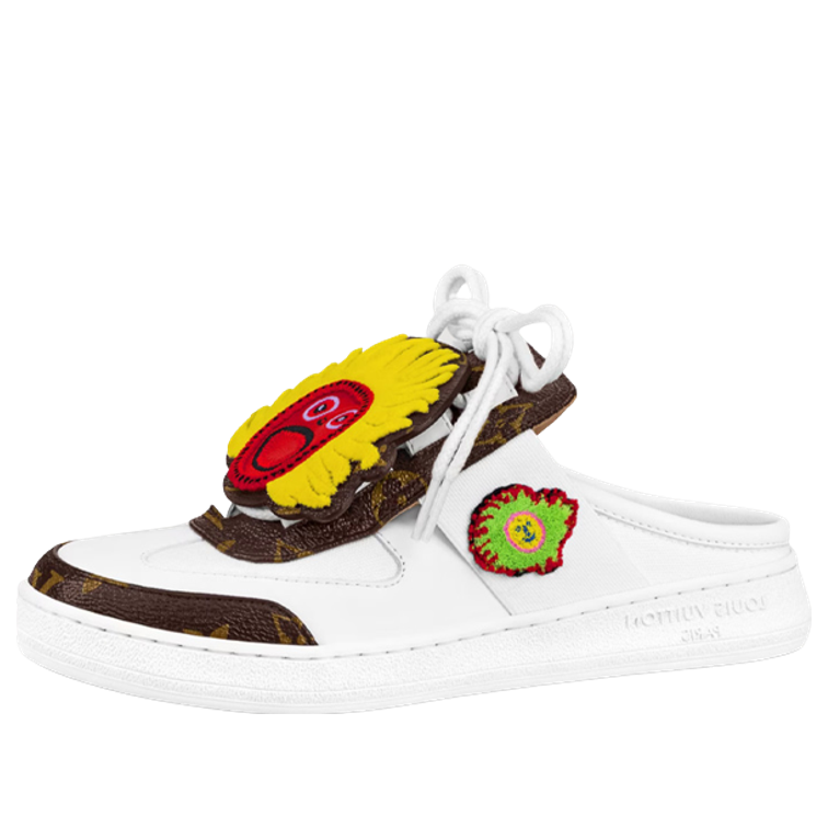 Tenisice i cipele Louis Vuitton Kusama Mules with Logo and Monogram Bijela | 1ABD7C, 0