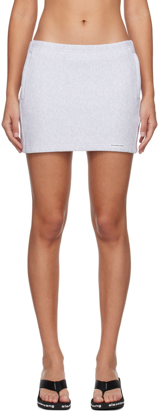 Suknja Alexander Wang Wang Zip Miniskirt Siva | 4CC1245056