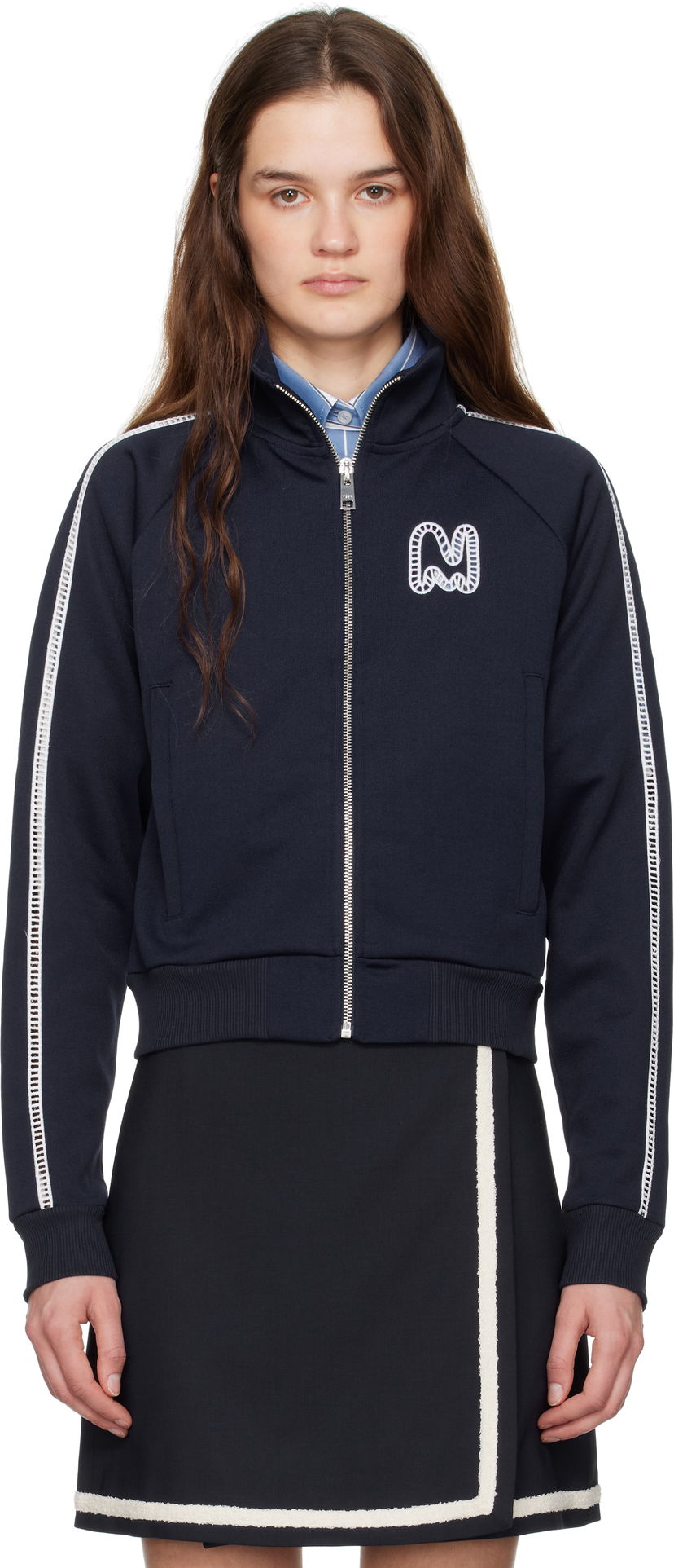 Džemper MSGM MSGM Logo Track Jacket Tamnoplava | 3841MDM136 257267