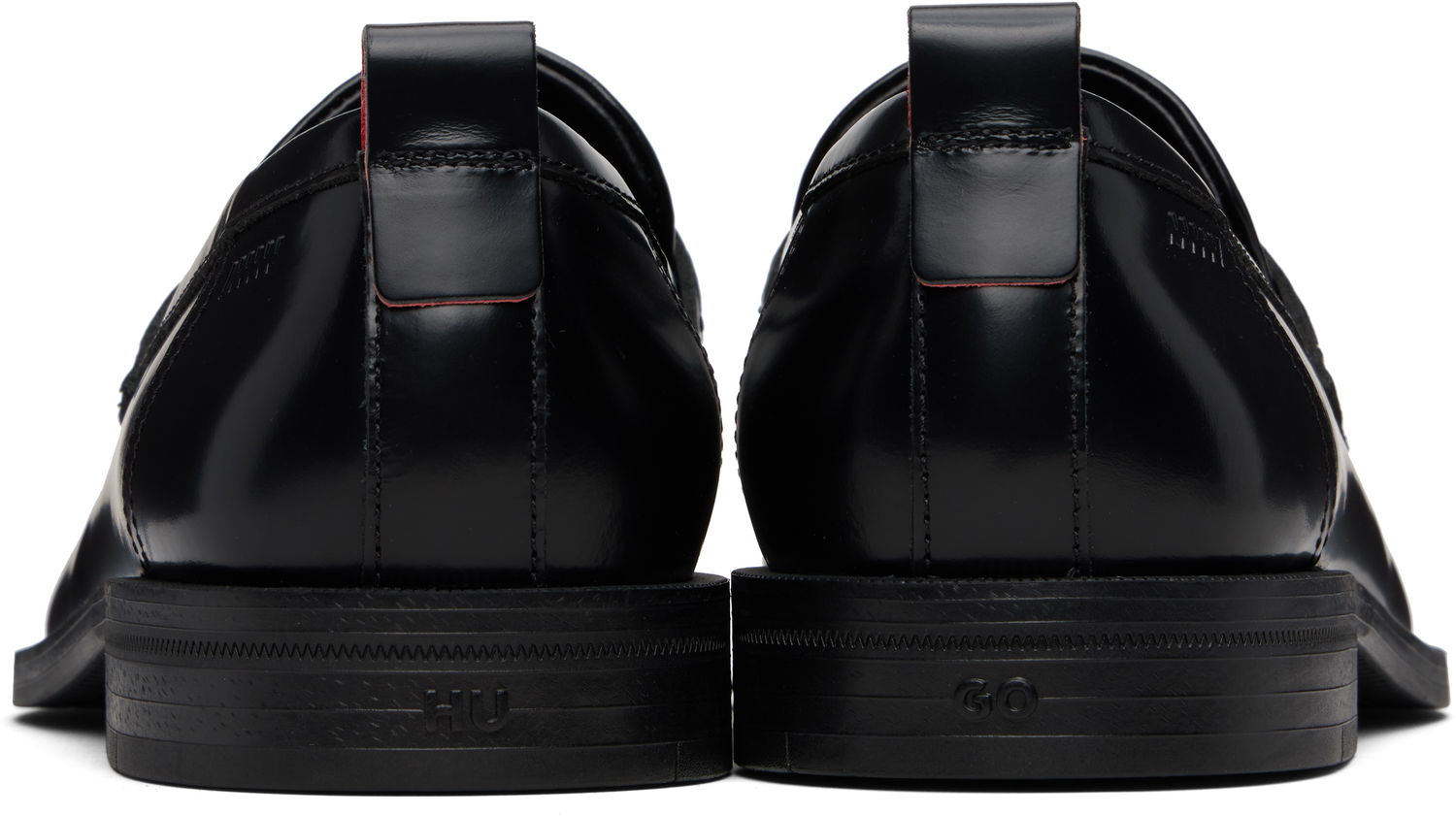 Tenisice i cipele BOSS HUGO Leather Loafers with Rubber Sole Crna | 50548591, 1