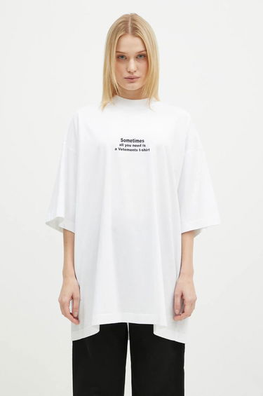 Majica kratkih rukava VETEMENTS 'All You Need' Oversized T-Shirt Bijela | UA66TR690W, 1