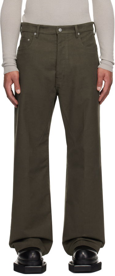 Jeans Rick Owens Concordians Geth Wide-Leg Twill Jeans Zelena | RU02E1333 TB, 0