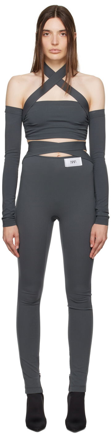 Tajice Dolce & Gabbana Gray Kim Kardashian Edition Leggings Siva | FTCTUT FUGPO