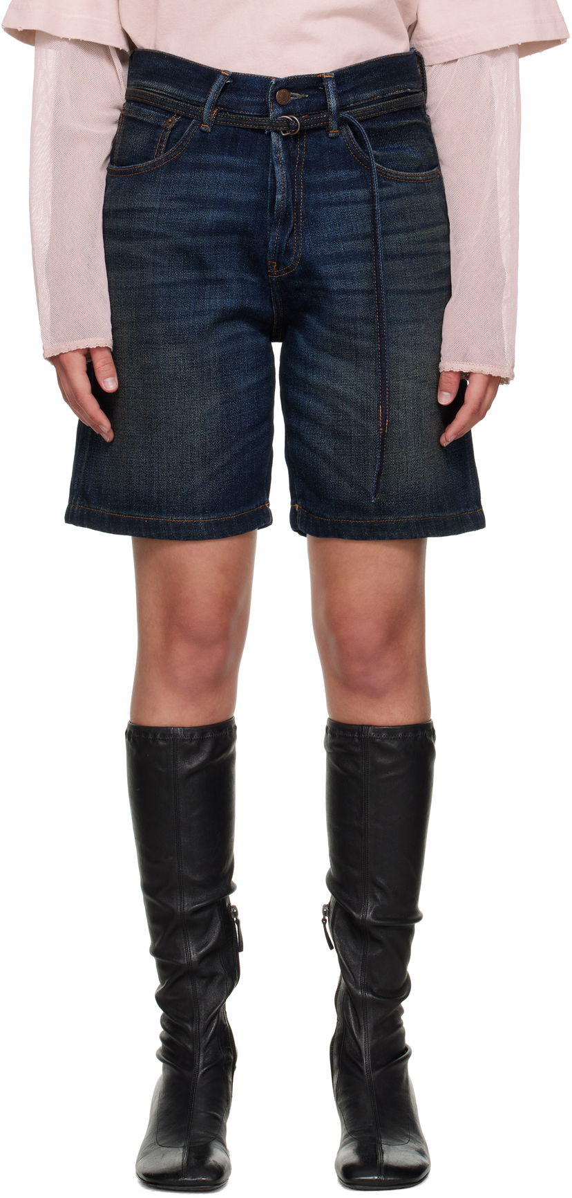 Kratke hlače Acne Studios Acne Studios Loose Fit Denim Shorts Plava | CE0067-