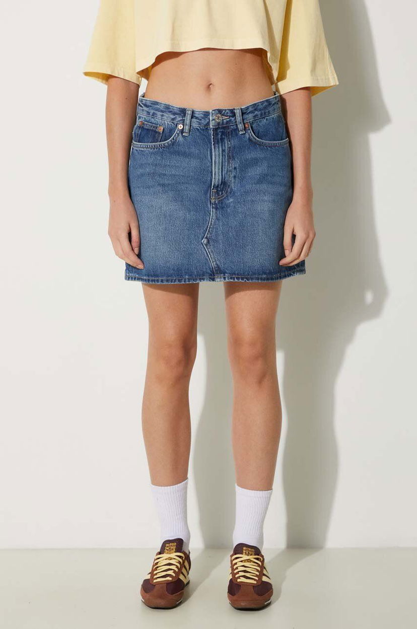 Suknja Samsoe Samsoe Samsoe Samsoe SASHELLY Mini Denim Skirt Plava | F24200020