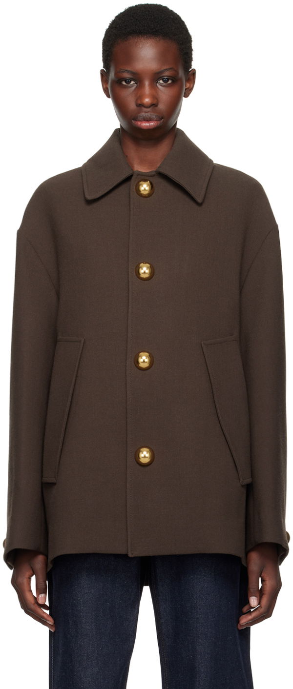 Kaputi AMI Short Belted Coat Smeđa | FCO214.WV0051