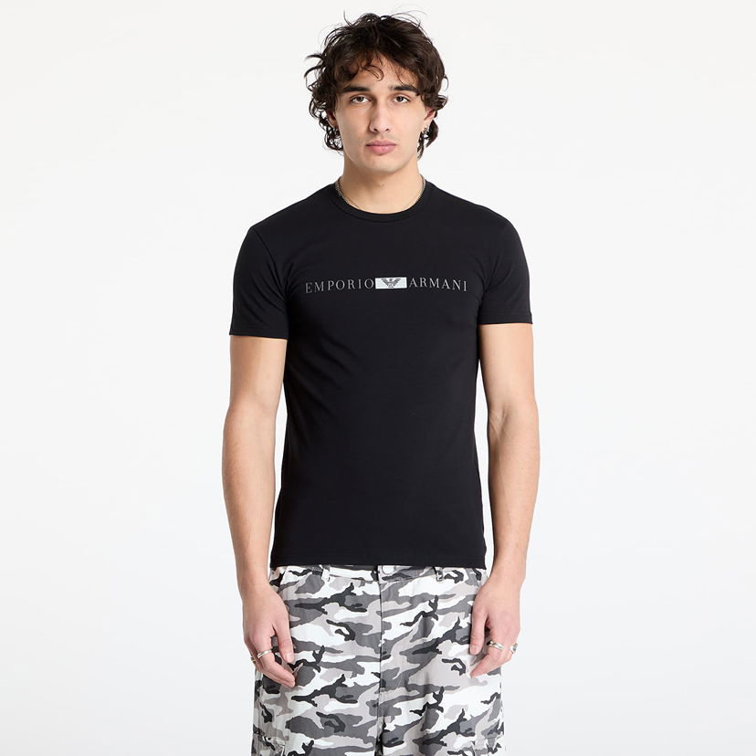 Majica kratkih rukava Emporio Armani Knit Crew Neck T-Shirt Crna | 111971 4F525 00020