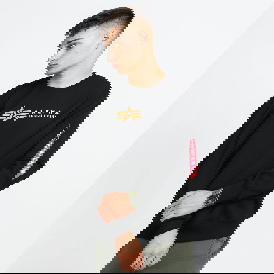 Džemper Alpha Industries Alpha Label Sweater Crna | 118312 03, 0