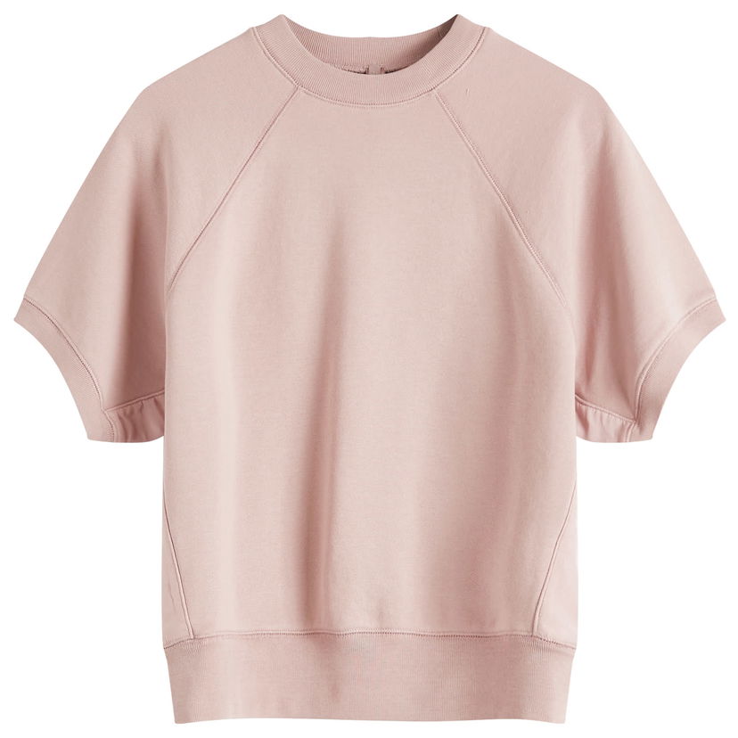 Džemper SKIMS SKIMS Raglan Short Sleeve Sweatshirt, Size Large Ružičasta | SS-STT-7770W-FAWN