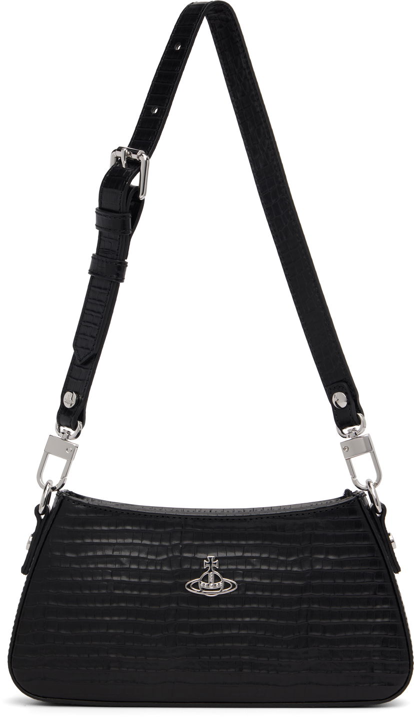 Torba za rame Vivienne Westwood Vivienne Westwood Tasha Shoulder Phone Bag Crna | 5801000GW-L00C0-