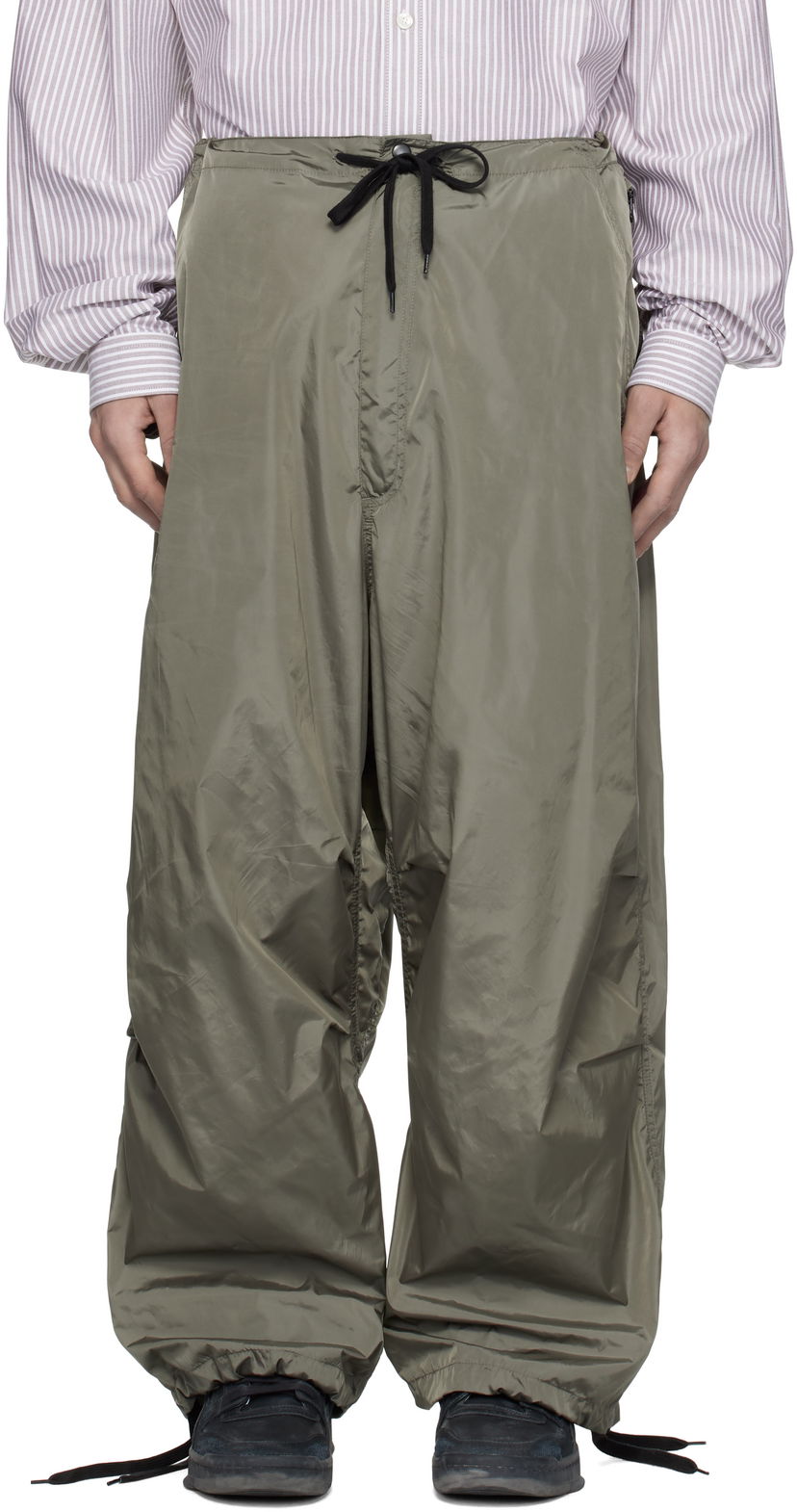 Hlače HED MAYNER Satin Track Pants Zelena | RMCJ00GC99FAB0030900