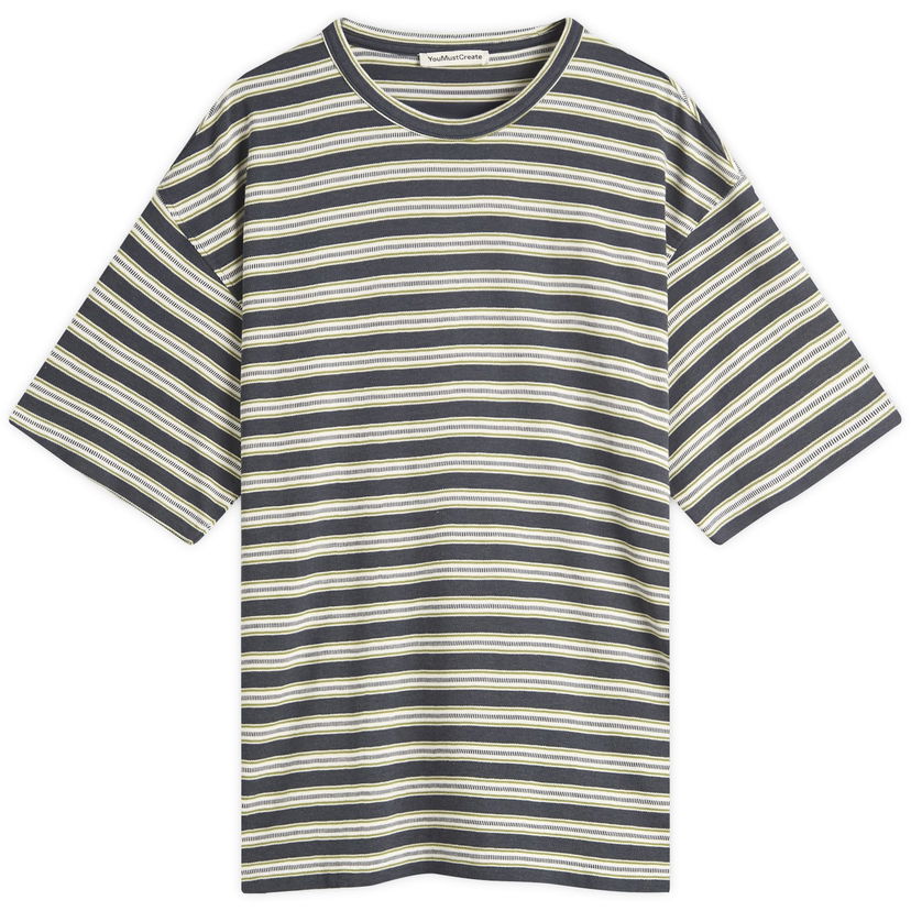 Majica kratkih rukava YMC YMC Triple Jacquard Stripe T-Shirt, Size Large Siva | P6YMJ-90