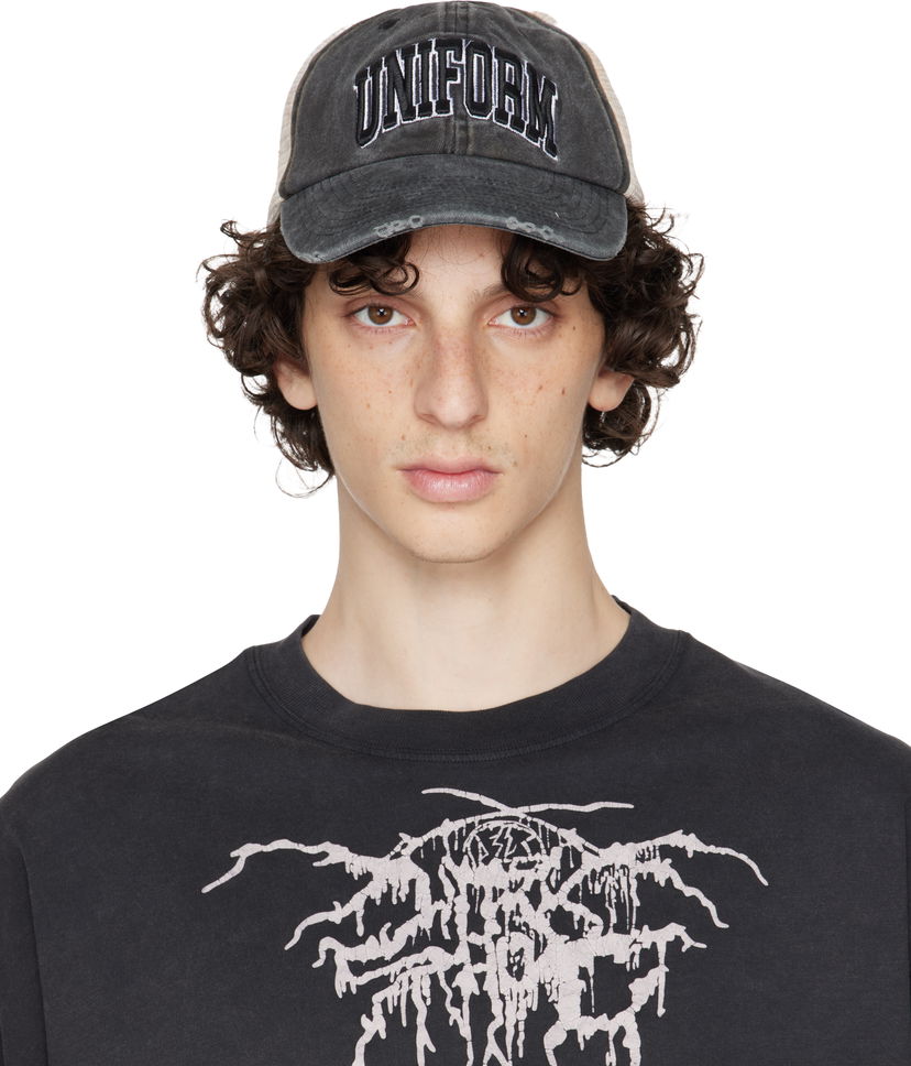 Kapa 032C 032c 'Lucky Strike' Trucker Hat Siva | S25-UAW-3102-050